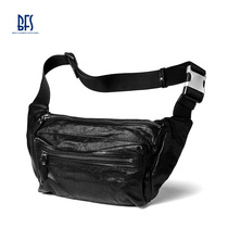 BFS chest bag men cross Cross wild leather vintage running bag men new first layer cowhide large capacity men multifunctional