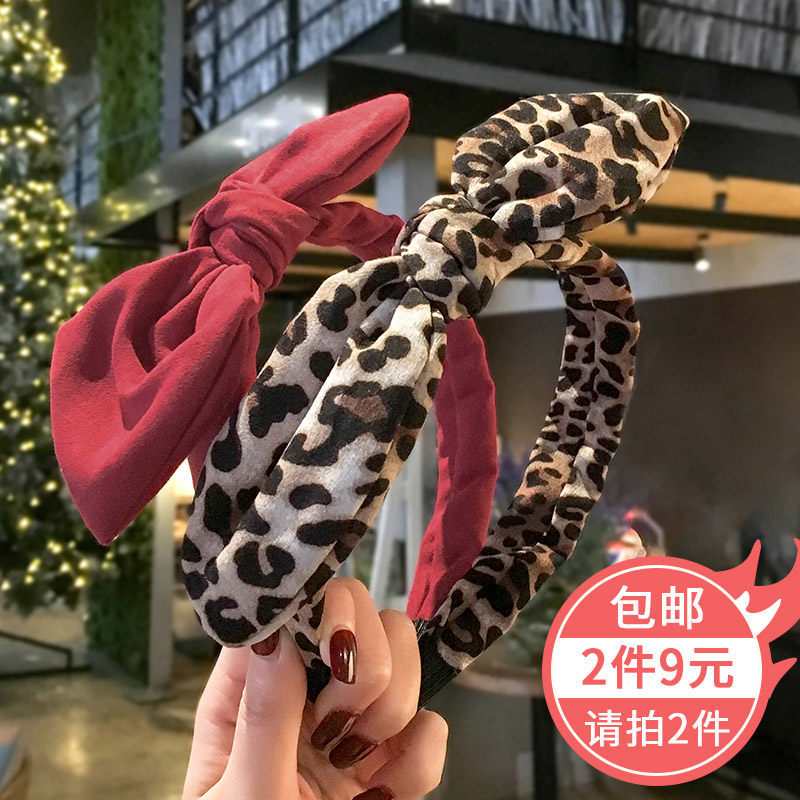 Out-of-the-net red 100 hitchhiking Butterfly Knot Hair Stirrup Cute External Wear press Fat BAO WELN hair stirrup Hairpin Hairpin for a retro summer