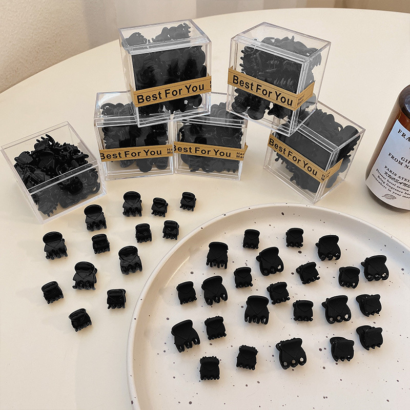 Black Mini Hair Clip Accessory, Small Princess Hairpin for Bangs and Side Hair, Hair Clip for Forehead, Hair Ornament Side Clip