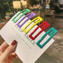 Yixia net brown candy color bb clip ins side hair clip Small fresh side clip word clip Girl headdress bangs clip