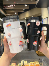 Hong Kong Large Capacity Insulated Cup Male Portable With Handle Office Coffee Cup Female Minimalist Creative Water Glass Sub