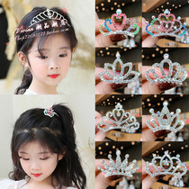Hong Kong girls small crown headwear child hairpin hairdresser Princess Birthday Cards Adorable Hair Accessories