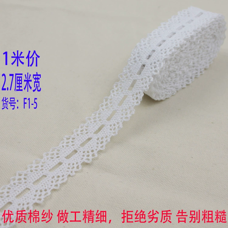 Phụ kiện ren tẩy trắng cotton ren thủ công quần áo tự làm sofa rèm chất liệu ren giá 1 mét - Công cụ & vật liệu may DIY