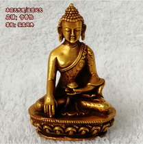 About 5cm Shakyamuni Buddha Nepal pure gilt bronze Buddha Statue Shakyamuni Buddha Zu can be carried with you can be carried in the car