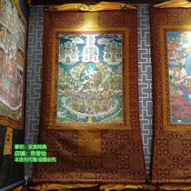 Long Chin Ningti inheritance Lotus Master conversion scene Thangka cloth printing bronzing Gold Ningma conversion mirror Super clear about 120cm