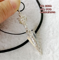 Exquisite 925 sterling silver Puba prong pendant three-sided diamond prong body pendant diamond pestle pendant