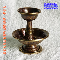 Special small high about 8cm Nepal imported copper guardian cup Carved gold pure copper double-layer cup Holy grail
