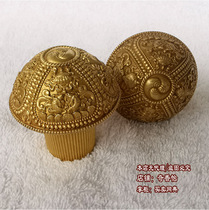 Fine pure copper Donka sleeve head 8 auspicious Donka shaft head painting roll mounting with pure copper shaft head gold 1 pair