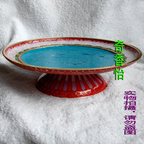 Red yellow and blue 3 colors optional Large Cloisonne Manza tray Cloisonne serving plate Fruit plate food plate about 25cm