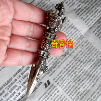 Nepal pure copper Pu Ba Jin Gang peg Three sides Pu Ba Peg Karma Vajra about 10cm can be worn as a pendant