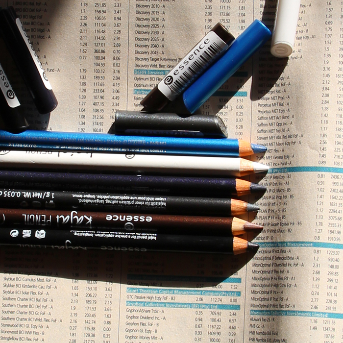 Spot German essence pencil eyeliner coloring, easy to draw, not smudged, black coffee and other 6 colors