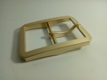 Woozi handmade thick solid integrated cutting brass buckle head specializes in 1 cm thick North American bison leather shop inner hot pin