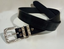 S925 Silver Handmade Pants Belt Seal Engraving Carved flower buckle Head fit UK JE Horse reins Leather Headband Shop Inner Heat Pin