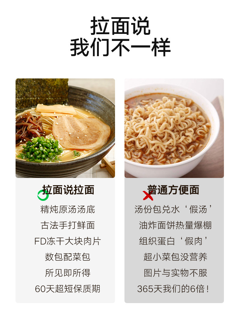 高端拉面 拉面说 日式豚骨番茄拉面3盒装3盒 图7