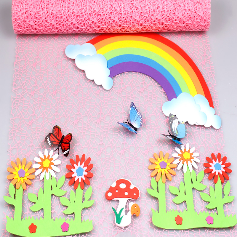 Kindergarten Activity Area Gauze Material Hanging Wall Background Environment Classroom Layout Ceiling Aerial Hanging Decoration