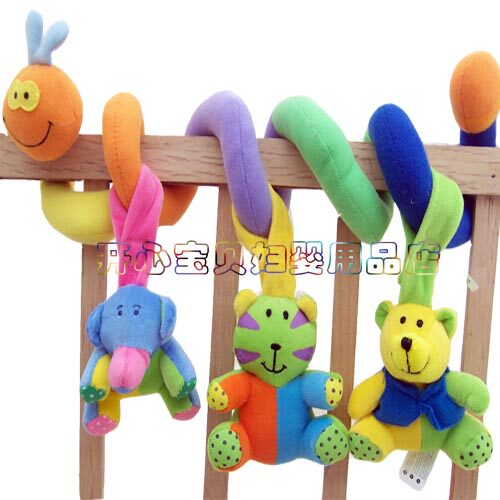 Newborn stroller pendant bedside music bell bed rattle baby 0-3-6 months plush soothing educational toy