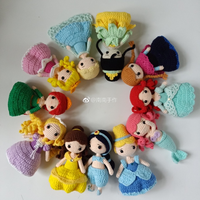 Creative Doll Weaving 11 Princess Pendant Doll Crochet Diagram Chinese Tutorial Non-finished product no video