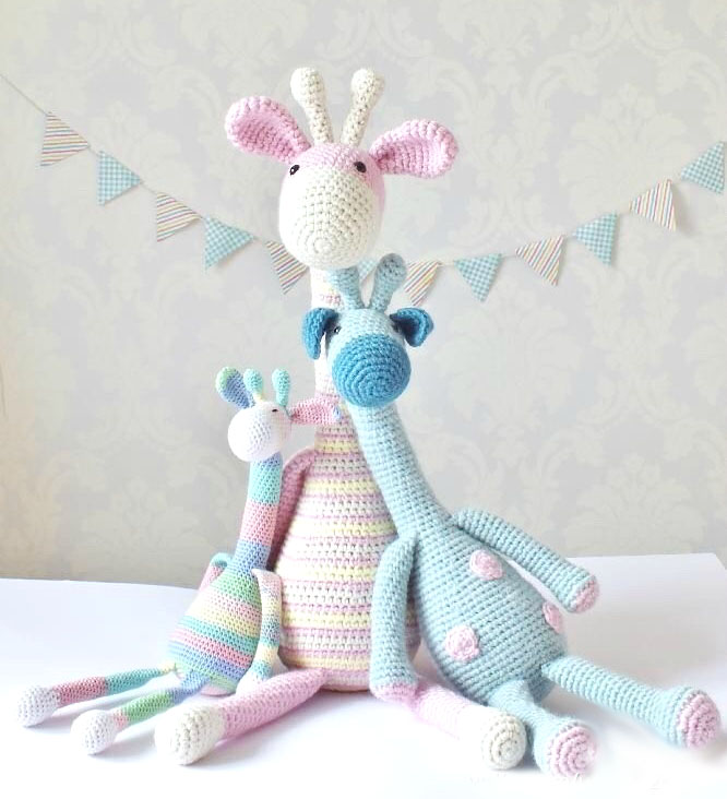 Color long neck deer crochet crochet crochet hook textured wool doll doll diy handmade electronic illustration 009