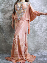 AC Belly Dance Professional Import Advanced to do Baladi Shaabi Fashion gown Three sets 513 Orange