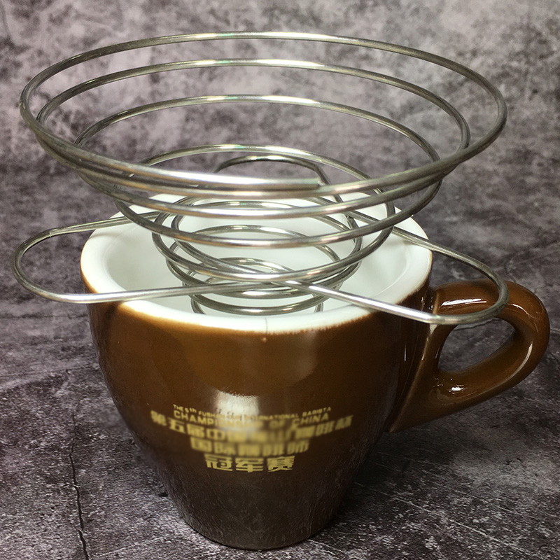 LING V60 Coffee filter Cup stainless steel tapered spring strainer OUTDOOR TRAVEL PORTABLE HAND SPRINT COFFEE FILTER