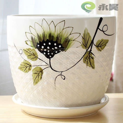 Керамический очень большой цветочный горшок для домашнего использования, орхидея