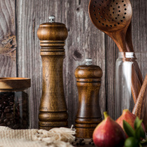 Sea salt black pepper grinder edible ground pepper grinder manual grinder traditional hand wood