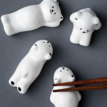 Exquisite Home Cartoon Bear Japanese Ceramic Chopsticks Holder Chopsticks Cute Creative Tableware Kitchen Restaurant Pen Holder