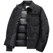 (Технологический хранение) с волковой сотанцовой Неклином Дюве одежды мужчины 2023 Зимняя новая теплая ветряная утиная замшевая куртка