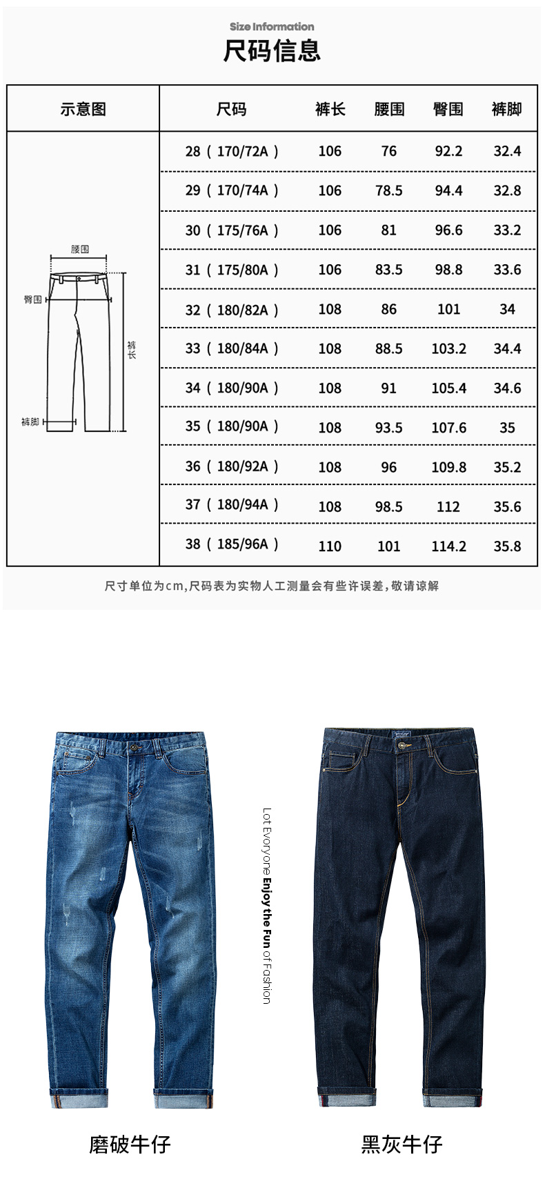 与狼共舞 男士 直筒牛仔裤 YKK拉链 图8