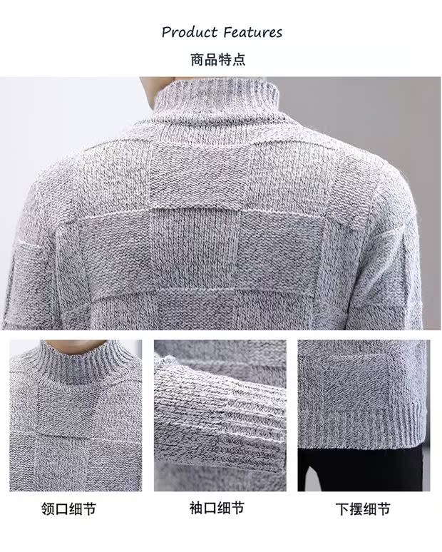 Áo len cổ lọ nửa mùa thu đông 2018 phiên bản nam Hàn Quốc của xu hướng áo len retro cá tính Nhật Bản áo len nam shop thời trang nam