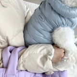 Домашняя хлопчатобумажная одежда для собак осень и зимняя одежда имитация вниз по куртке плюшевая хлопковая куртка бишон медведь омей кошка маленькая собака зима