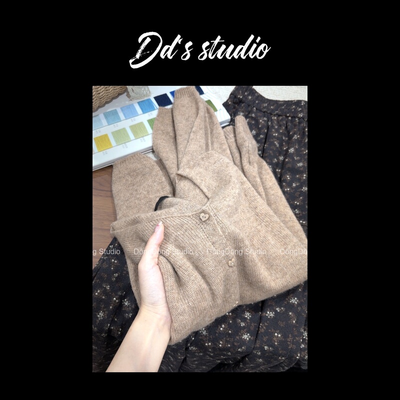 Black Label Series! Yak Wool!/Cream Camel Cardigan/Long-Sleeve Knitwear【Length 57cm, Bust 100cm】680