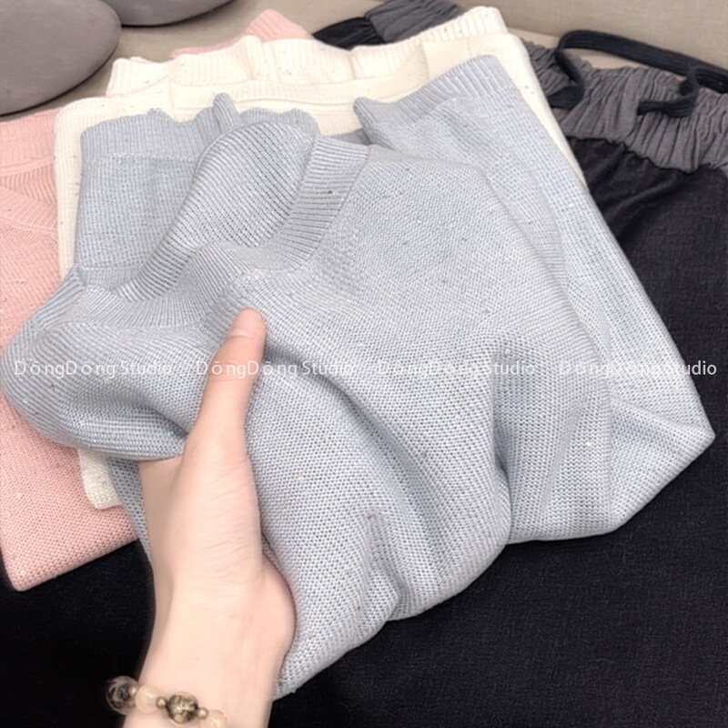 Custom High-Quality Goods!/Gypsophila/~Versatile Short-Sleeved Knit Top for Women [Length 56cm, Bust 100cm] 55200