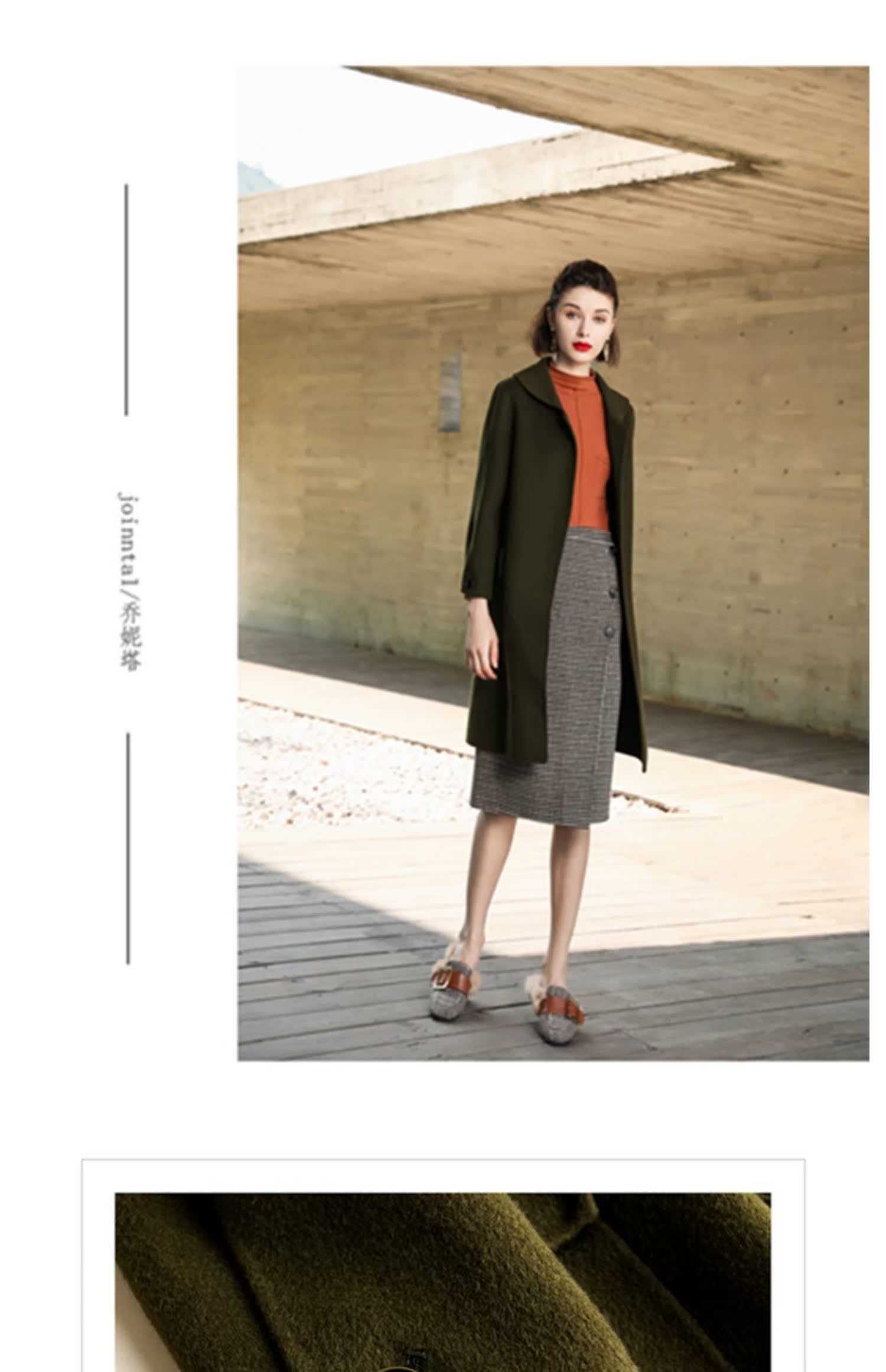 Thương hiệu nữ 2019 mùa thu và mùa đông mới len cổ áo len dài búp bê hai mặt áo khoác cashmere - Trung bình và dài Coat áo khoác phao nữ