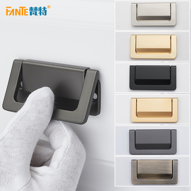 Sliding door drawer secret handle paperback tatami invisible coat overall cabinet door handle simple non-hole hidden flat handle