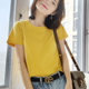 2023 new classic popular color sapphire blue peacock short-sleeved cotton loose all-match spring and summer white t-shirt women