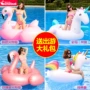 Lưới đỏ flamingo bơi vòng nữ trưởng thành trẻ em công viên nước bơm hơi kỳ lân nổi lớn giường nổi hàng phao bơi cho trẻ sơ sinh