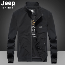 JEEP Gypsy casual jacket jacket men loose collar mens jacket middle-aged mens clothing outdoor quick-drying trench coat men