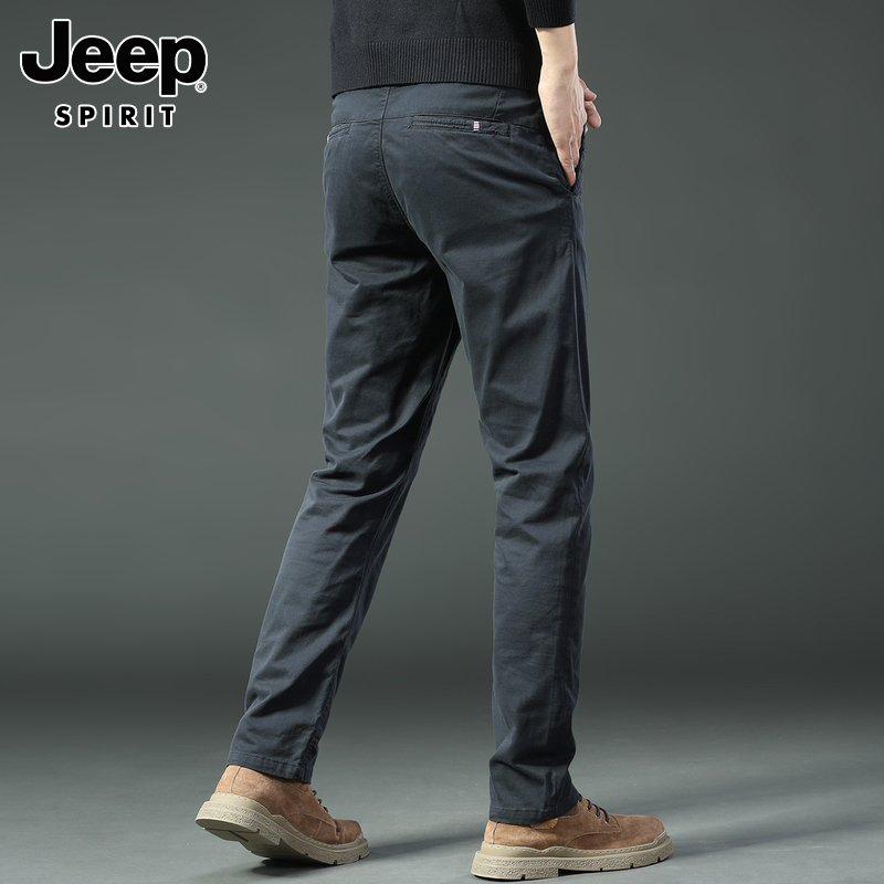 Jeep Jeep Casual Pants Men's Summer Thin Business Simple Trousers Trendy Brand Non-ironing Loose Straight Pants Men