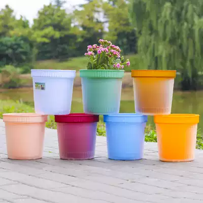 King-size lazy flower pot Automatic absorbent flower pot Flower pot Double-layer cover pot Hydroponic flower pot Plastic succulents