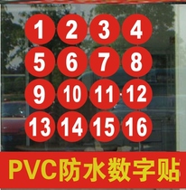 Special digital number label on sticky clothes main sown note sticker dress code running water number adhesive