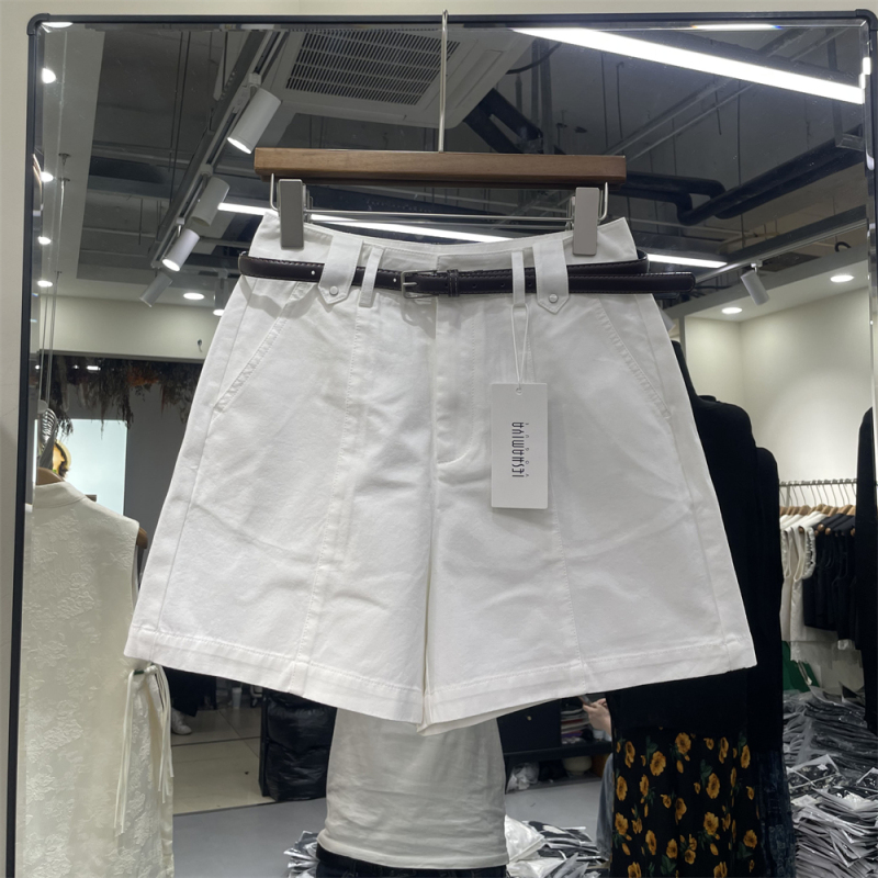 2026 Summer Korean Fashion Versatile High-Waisted Slimming Casual Pants Women's Suit Pants Workwear Wide-Leg Shorts Trendy 5361