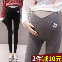Pregnant womens leggings Autumn and winter fashion pregnant womens pants Spring and Autumn thin outer wear pants Tide mom nine-point pants small pants