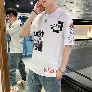 100%棉短袖男t恤潮