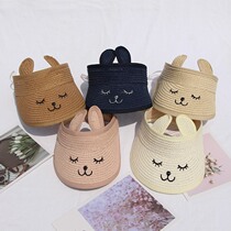 Childrens empty top hat Summer boy female baby empty top hat Visor Foldable cap Beach hat