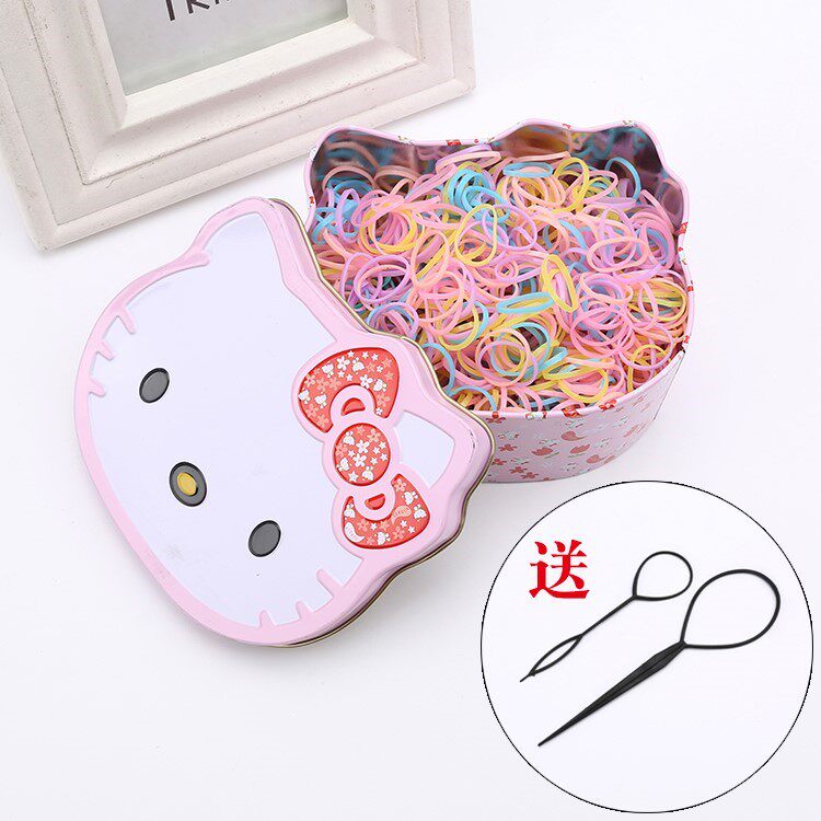 No injury to children, cute headwear rubber band hair ring No injury Princess Korea Wholesale Disposable Hair Ring Girl