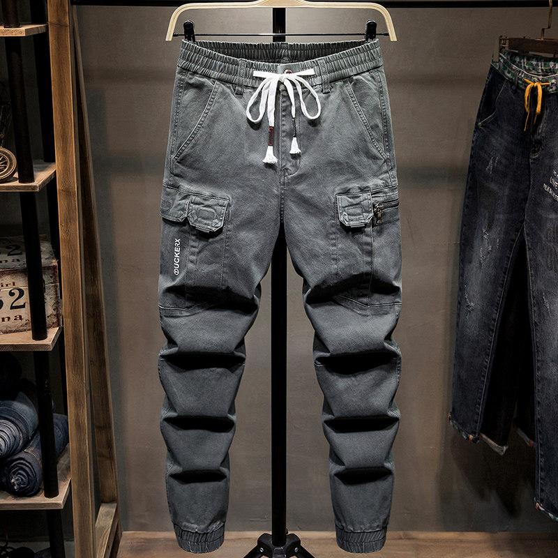 Autumn and winter overalls men's fashion brand leggings casual pants men's loose large size pants men's harem pants Korean trend