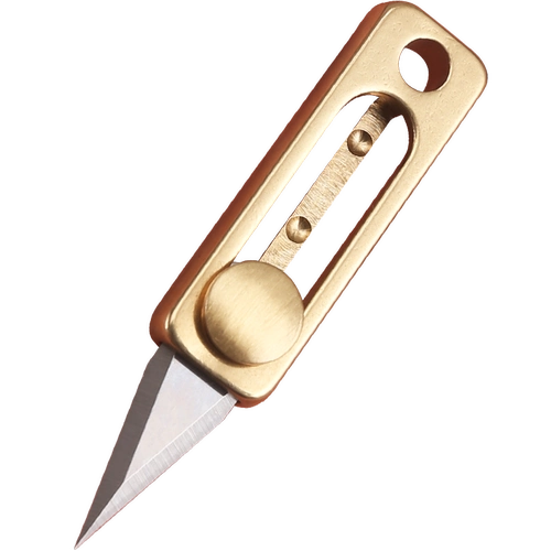 Латунный маленький острый складной нож, брелок, портативная подвеска, коробка