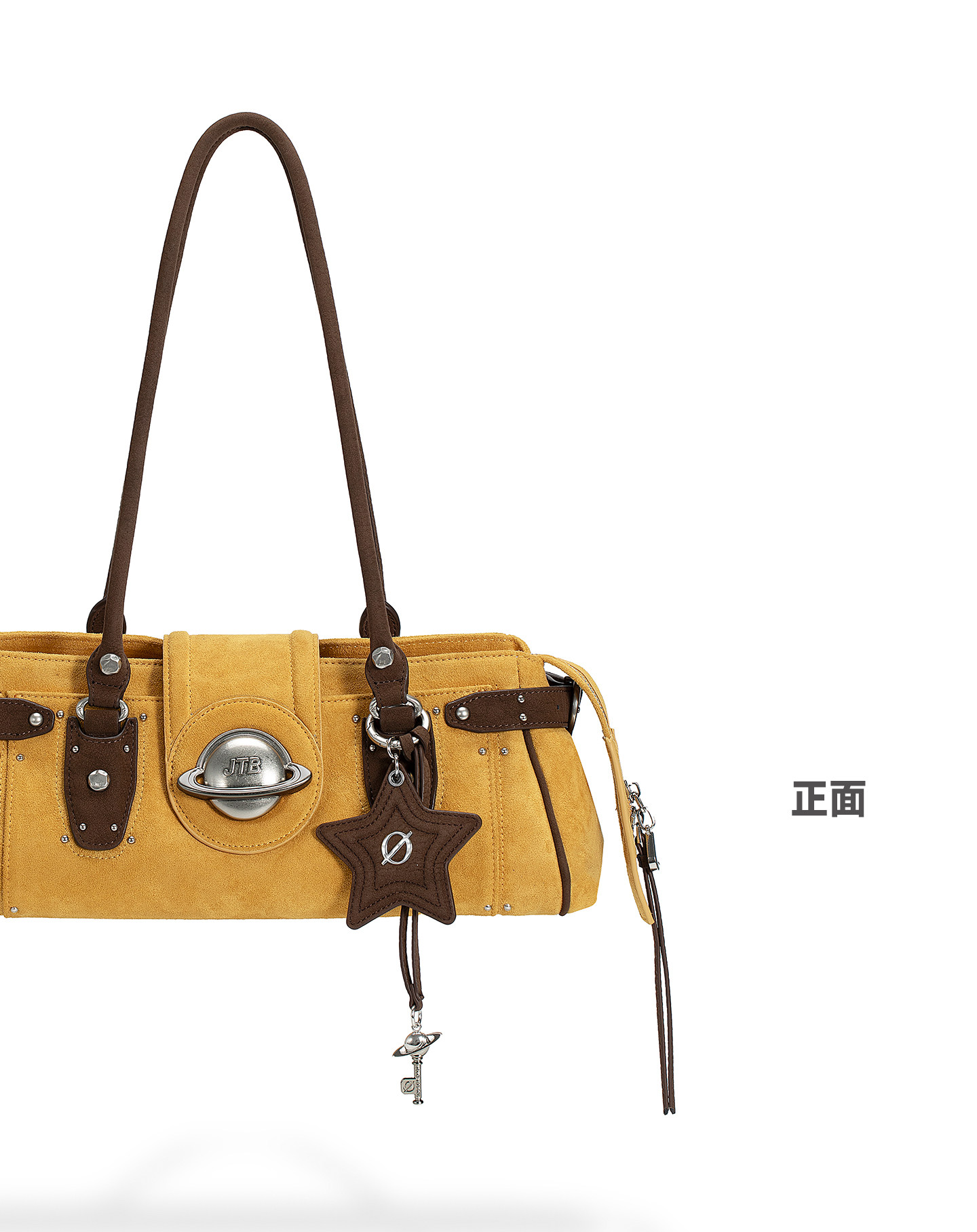 JELLY TOYBOY Warm Ginger Yellow Cowhide Shoulder Bag