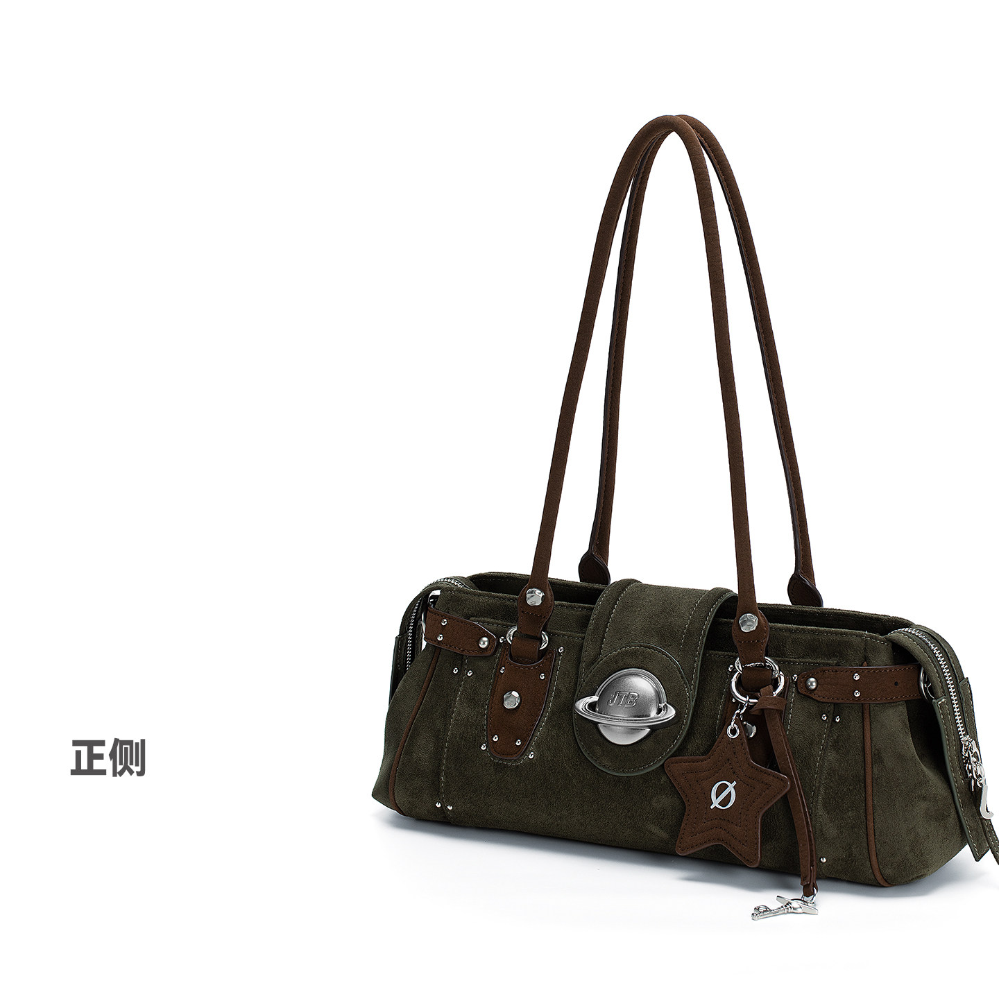 JELLY TOYBOY Cowhide Olive Green Underarm Bag